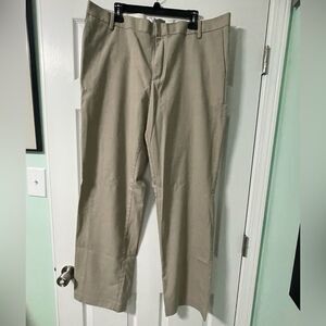 Adidas Adipure Men’s Golf Pants 40x34 Khaki Wool Blend Flat Front
